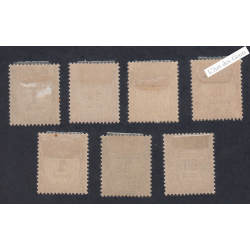 Timbres Taxe n°55 à n°60 et n°63 - Neufs* - cote 95 Euros - lartdesgents.fr