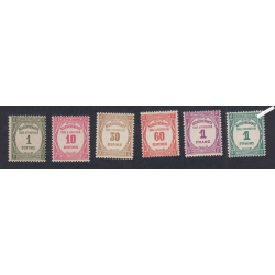 Timbres Taxe n°55 à n°60  - Neufs** - cote 110 Euros - lartdesgents.fr