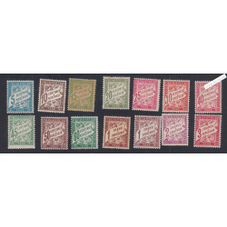 Timbres Taxe n°28 à n°42A sauf n°34 - n°39 et n°41  - Neufs* - cote 141 Euros - lartdesgents.fr