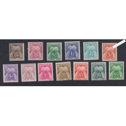 Timbres Taxe n°78 à n°89  - Neufs** sauf 3  - cote 139 Euros - lartdesgents.fr