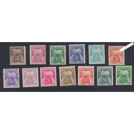 Timbres Taxe n°78 à n°89  - Neufs** sauf 3  - cote 139 Euros - lartdesgents.fr