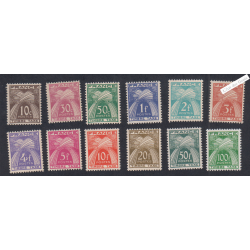 Timbres Taxe n°78 à n°89  - Neufs** - cote 140 Euros - lartdesgents.fr