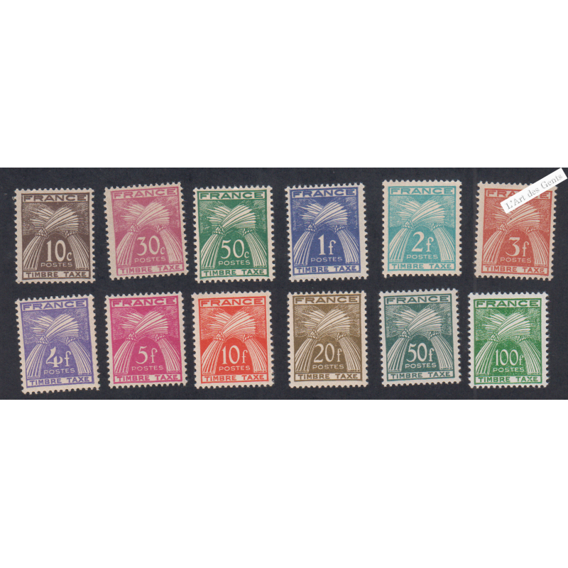 Timbres Taxe n°78 à n°89  - Neufs** - cote 140 Euros - lartdesgents.fr
