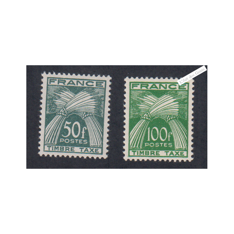 Timbres Taxe n°88 et n°89  - Neufs* - cote 65 Euros - lartdesgents.fr