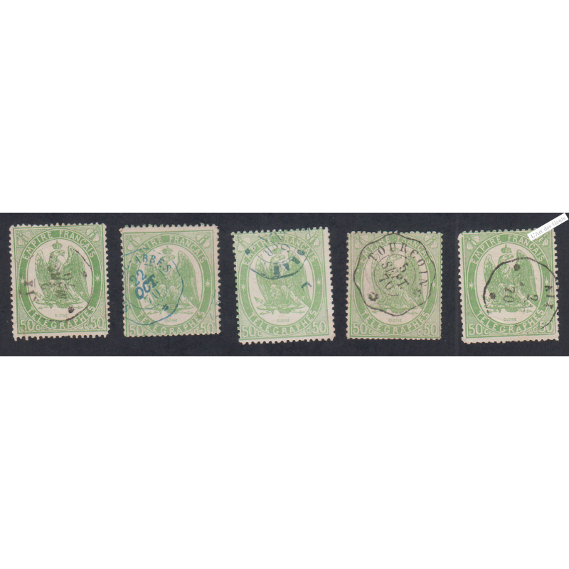 Timbres Télégraphe - n°6 - Oblitérés - cote 100 Euros - lartdesgents.fr