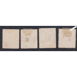 Timbres Télégraphe - n°7-n°7a-n°8 et n°8a - Oblitérés - cote 101 Euros - lartdesgents.fr