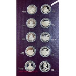 HISTOIRE DE FRANCE en 100 MÉDAILLES *Argent 925/00 +/- 3.8 kg envoi france uniquement, lartdesgents.fr