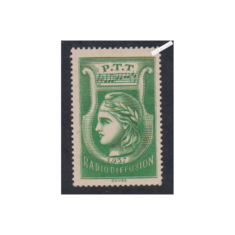 Timbre-Taxe-Radiodiffusion - n°3  -Neuf** - cote 82 Euros - lartdesgents.fr
