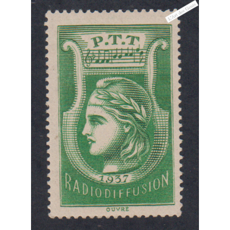 Timbre-Taxe-Radiodiffusion - n°3  -Neuf** - cote 82 Euros - lartdesgents.fr