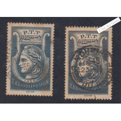 Timbres-Taxe-Radiodiffusion - n°3  - oblitérés - cote 60 Euros - lartdesgents.fr