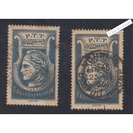 Timbres-Taxe-Radiodiffusion - n°3  - oblitérés - cote 60 Euros - lartdesgents.fr