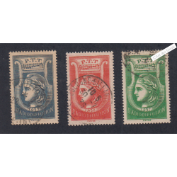 Timbres-Taxe-Radiodiffusion - n°1-n°2-n°3  - Oblitérés - cote 55 Euros - lartdesgents.fr