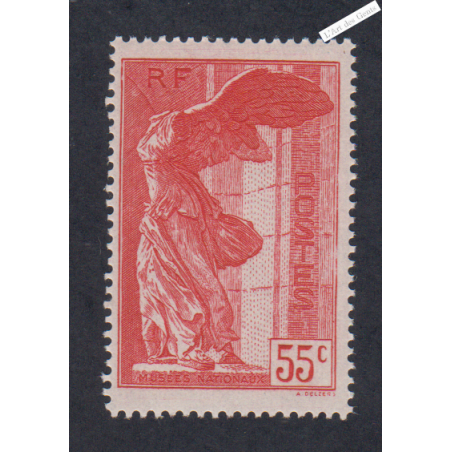 Timbre France n°355 - Samothrace - Neuf**  - cote 210 Euros - signé - lartdesgents.fr