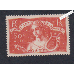 Timbre France n°308 - Art et Pensée - Neuf**  - Signé -  cote 135 Euros - lartdesgents.fr