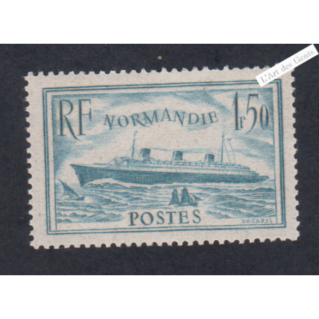 Timbre France n°300 - Normandie - Neuf**  - cote 210 Euros - Signé  - lartdesgents.fr