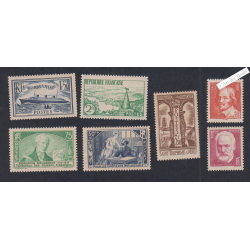 Série de 7 Timbres France n°299 et 301 à 307 sauf 305 - Neufs**  - cote 315 Euros - lartdesgents.fr