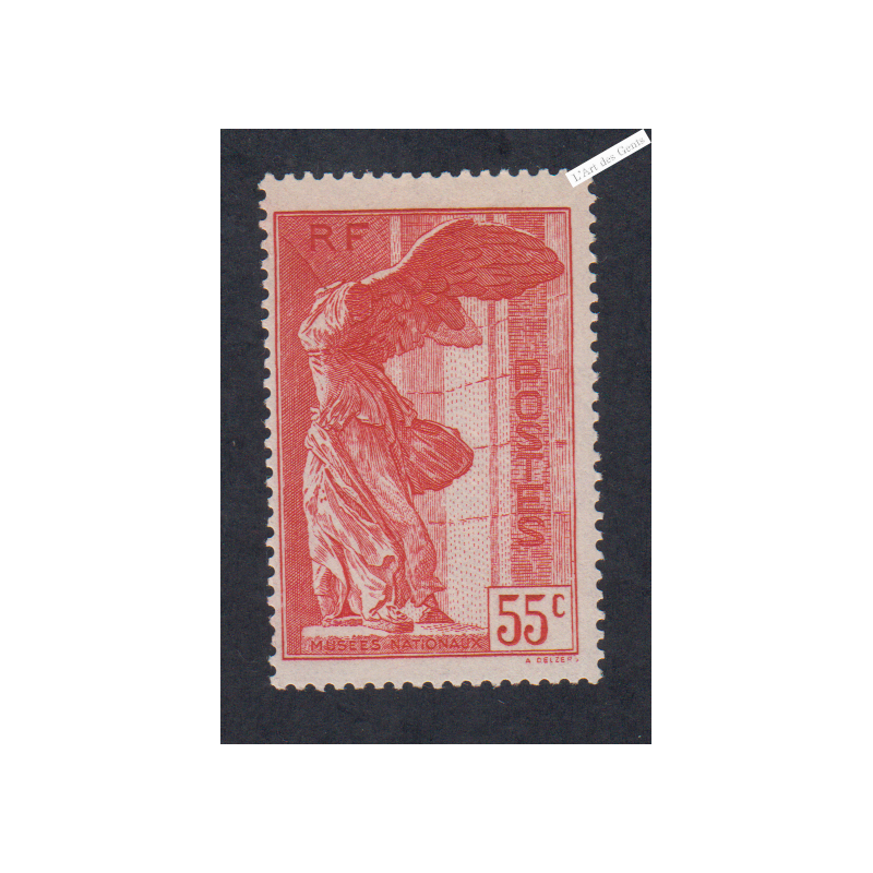 Timbre France n°355 - Samothrace - Neuf**  - cote 210 Euros - signé - lartdesgents.fr