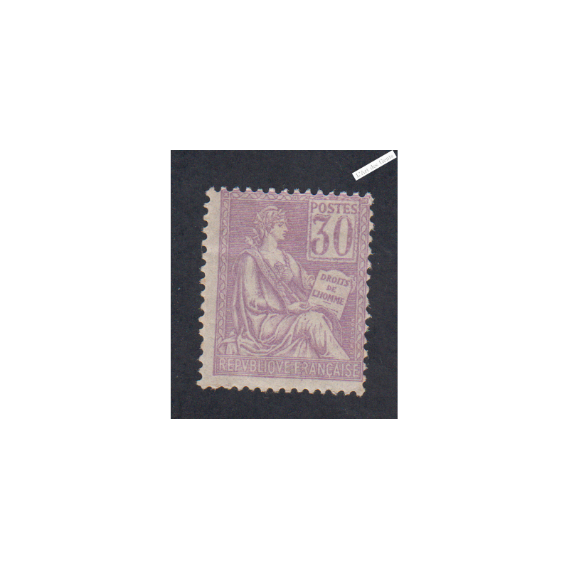 Timbre n°115 - 30c violet - Mouchon Type I - 1900 - Neuf** Signé- cote 320 Euros lartdesgents.fr
