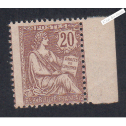 Timbre Type Mouchon retouché n°126 - 1902 Neuf**  cote 410 Euros lartdesgents.fr