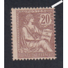 Timbre Type Mouchon retouché n°126 - 1902 Neuf**  cote 410 Euros - Signé - lartdesgents.fr