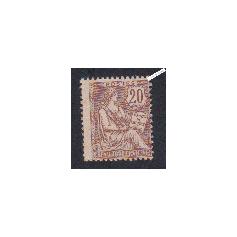 Timbre Type Mouchon retouché n°126 - 1902 Neuf**  cote 410 Euros lartdesgents.fr
