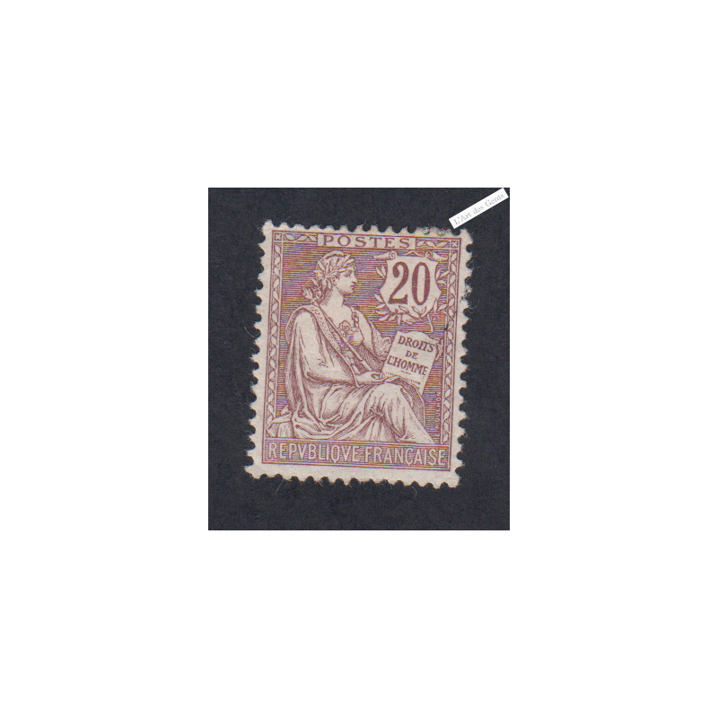 Timbre - n°126 - Mouchon retouché - 1902 - Neuf*  Signé - cote 105 Euros lartdesgents.fr