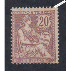 Timbre - n°126 - Mouchon retouché - 1902 - Neuf*  Signé - cote 105 Euros lartdesgents.fr