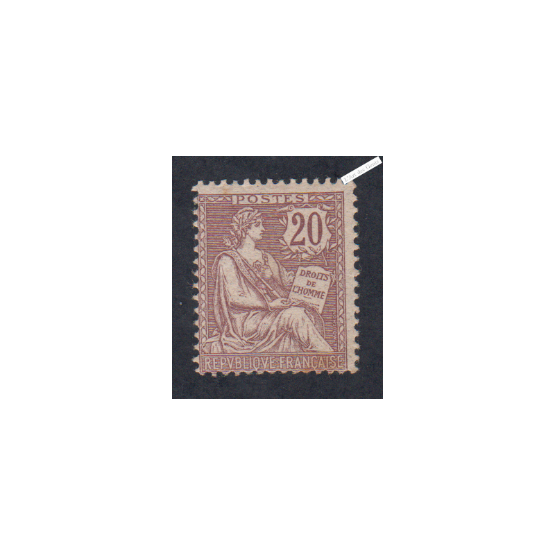 Timbre - n°126 - Mouchon retouché - 1902 - Neuf*  Signé - cote 105 Euros lartdesgents.fr