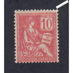 Timbre n°116 -10 c. rouge Mouchon Type II - 1900 - Neuf* - cote 60 Euros lartdesgents.fr
