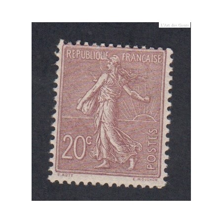 Timbre France Type Semeuse N°131 - 1903 Neuf*  Signé cote 75 Euros lartdesgents.fr