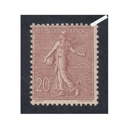 Timbre France Type Semeuse n°131 - 1903 Neuf ** Signé cote 200 Euros lartdesgents.fr