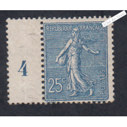 Timbre France Type Semeuse n°132- 1903 Neuf ** Signé cote 85 Euros lartdesgents.fr