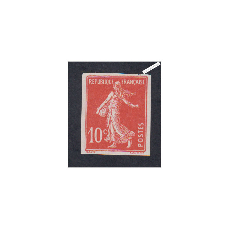 Timbre Semeuse Non Dentelé n°135e - 1906 Neuf * Signé cote 220 Euros lartdesgents.fr