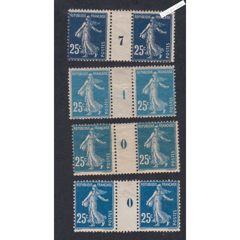 Lot 4 Millésimes n°140 - 1906 - 3 Neufs** - 1 signé - lartdesgents.fr