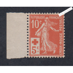 Timbre n°147 - croix rouge - 1914 - Neuf ** TBC cote 100 Euros lartdesgents.fr