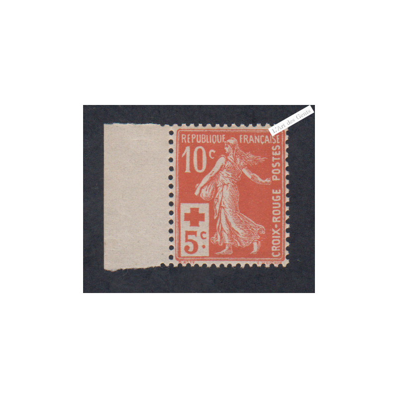 Timbre n°147 - croix rouge - 1914 - Neuf ** TBC cote 100 Euros lartdesgents.fr
