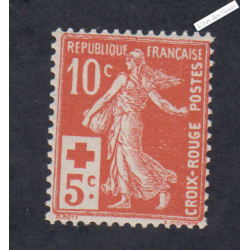 Timbre n°147 - croix rouge - 1914 - Neuf **  cote 100 Euros lartdesgents.fr