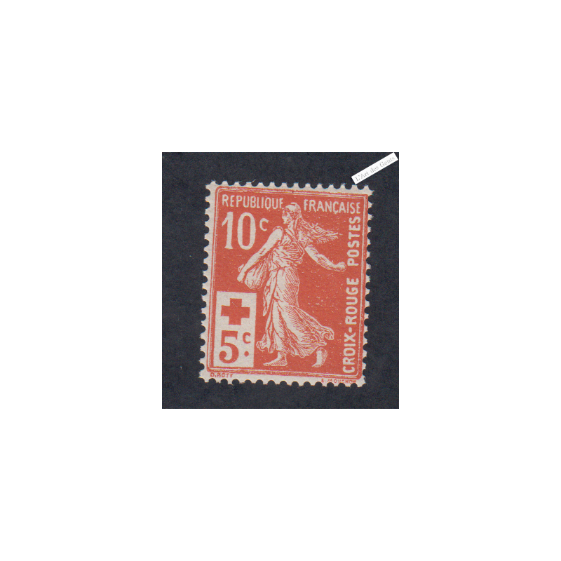 Timbre n°147 - croix rouge - 1914 - Neuf **  cote 100 Euros lartdesgents.fr