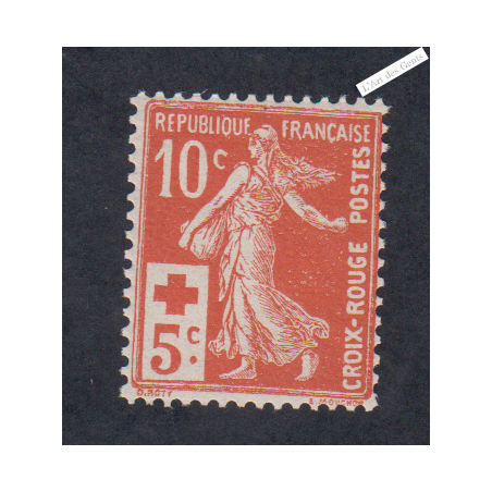 Timbre n°147 - croix rouge - 1914 - Neuf **  cote 100 Euros lartdesgents.fr
