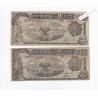 Mexico 1916 - 2 x 1 peso série O et S, Gobierno Provisional, lartdesgents.fr