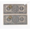Mexico 1916 - 2 x 1 peso série O et S, Gobierno Provisional, lartdesgents.fr