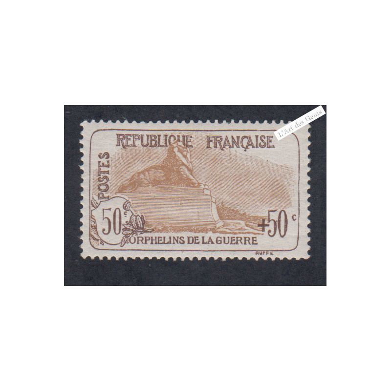 Timbre n°153 Orphelin - Neuf* - Signé - cote 380 Euros lartdesgents.fr