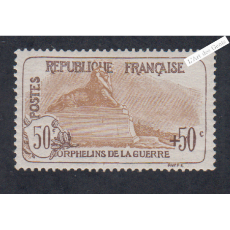 Timbre n°153 Orphelin - Neuf* - Signé - cote 380 Euros lartdesgents.fr