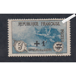 Timbre n°169 Orphelin Surchargé 1922 neuf* Cote 180 Euros Signé lartdesgents.fr