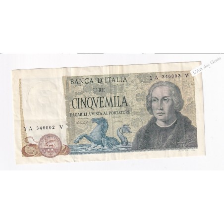 Italie 5000 lire 1977 TTB, lartdesgents.fr