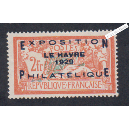 Timbre n°257A Expo Philatélique -  Merson -1923 neuf** Cote 1700 Euros Signé lartdesgents.fr