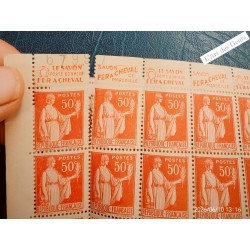 Carnet France n°283-C 8 Série 289- Type Paix 50 c. rouge  - Neuf** cote 270 Euros - lartdesgents.fr