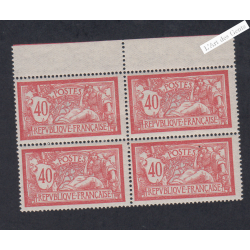 Bloc de 4 Timbres n°119 - Type Merson -1900 - Neuf** Cote 260 Euros - lartdesgents.fr