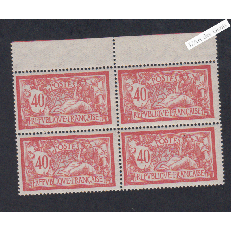 Bloc de 4 Timbres n°119 - Type Merson -1900 - Neuf** Cote 260 Euros - lartdesgents.fr