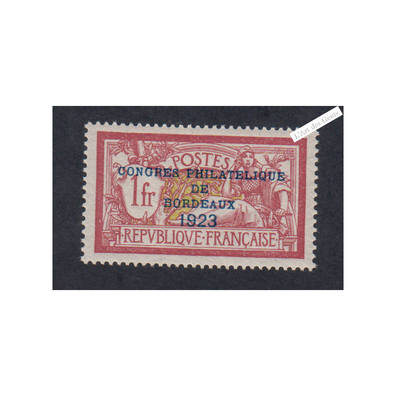 Timbre n°182 Congrès Philatélique - Merson -1923 neuf** Cote 1500 Euros - lartdesgents.fr